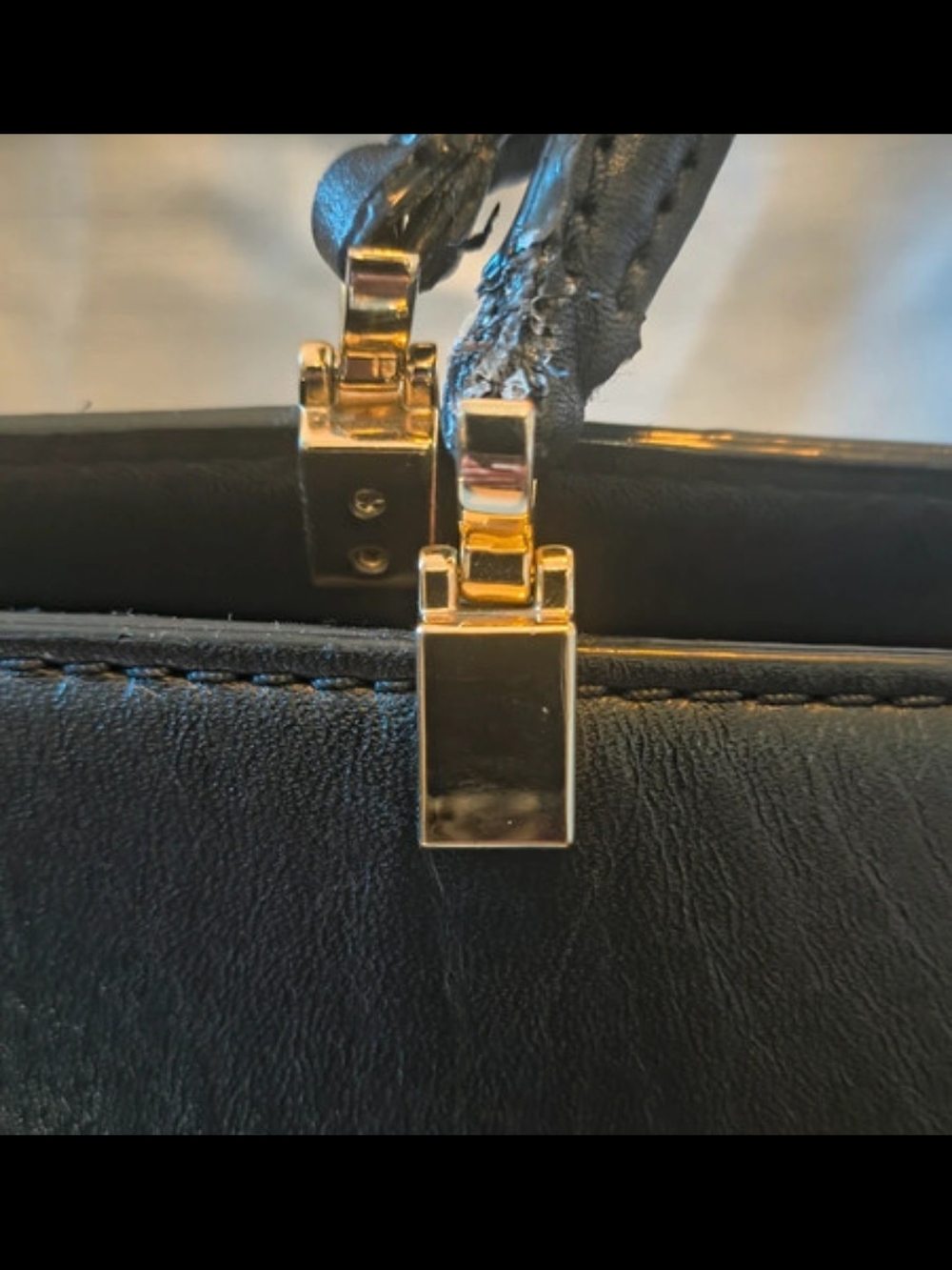 Kate Spade Black Leather Bow-Front Top-Handle Bag - Picture 6 of 7